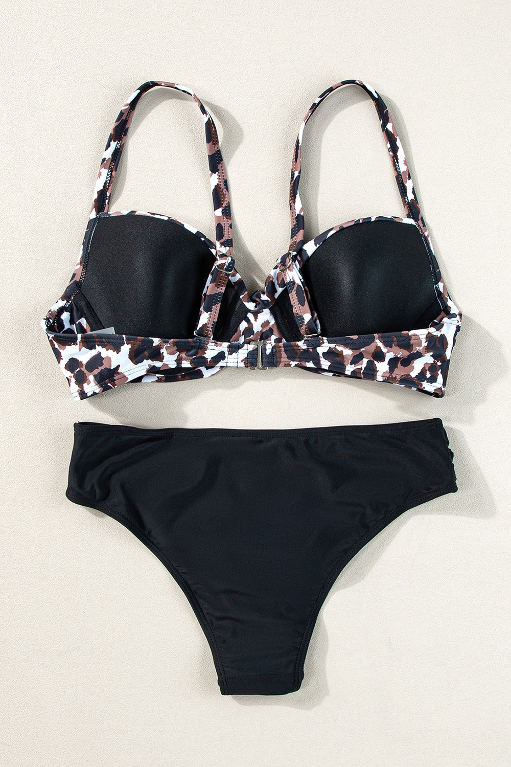 Leopard Sweetheart Neck Bikini Set