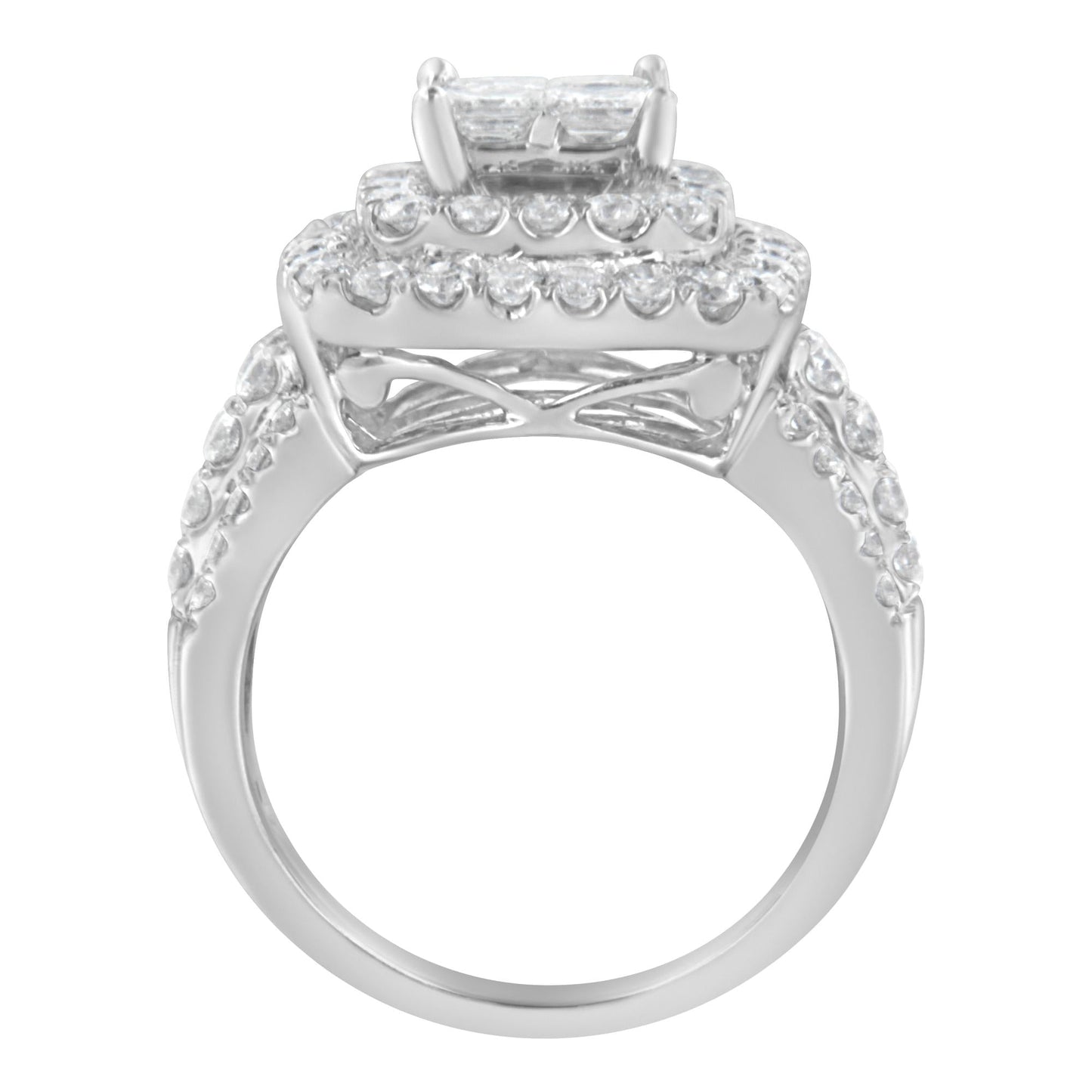 14KT White Gold Princess Diamond Ring (2 1/4 cttw, H-I Color