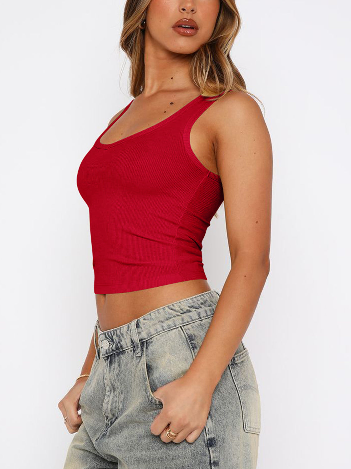 Lovelet Scoop Neck Wide Strap Tank