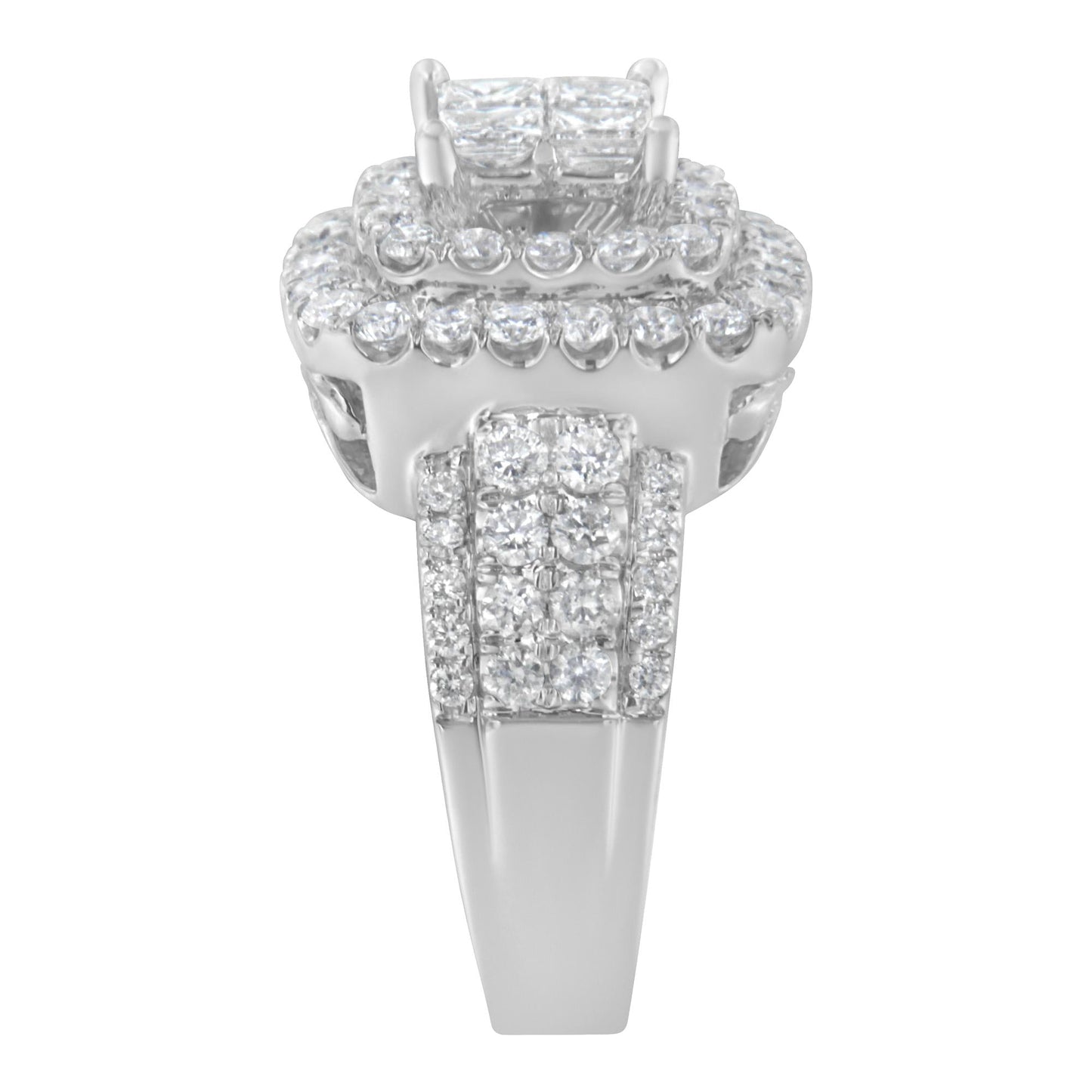 14KT White Gold Princess Diamond Ring (2 1/4 cttw, H-I Color