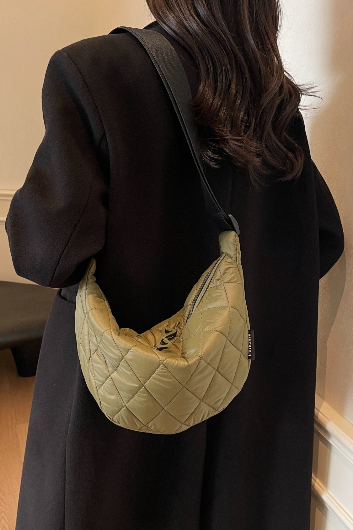 Quilted Adjustable Strap Crossbody Bag